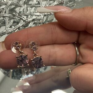 Elegant pink/Purple Drop Earrings